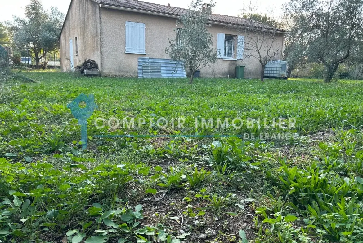 Villa de plain-pied à Anduze avec terrasse, 3 chambres et grand terrain clos 