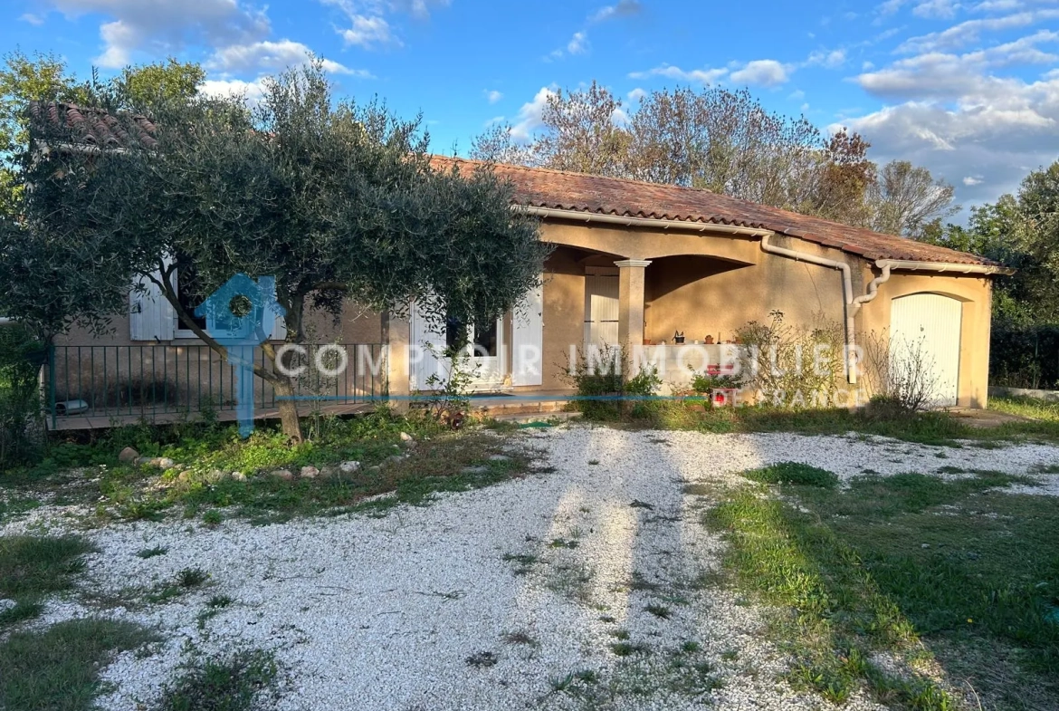 Villa de plain-pied à Anduze avec terrasse, 3 chambres et grand terrain clos 