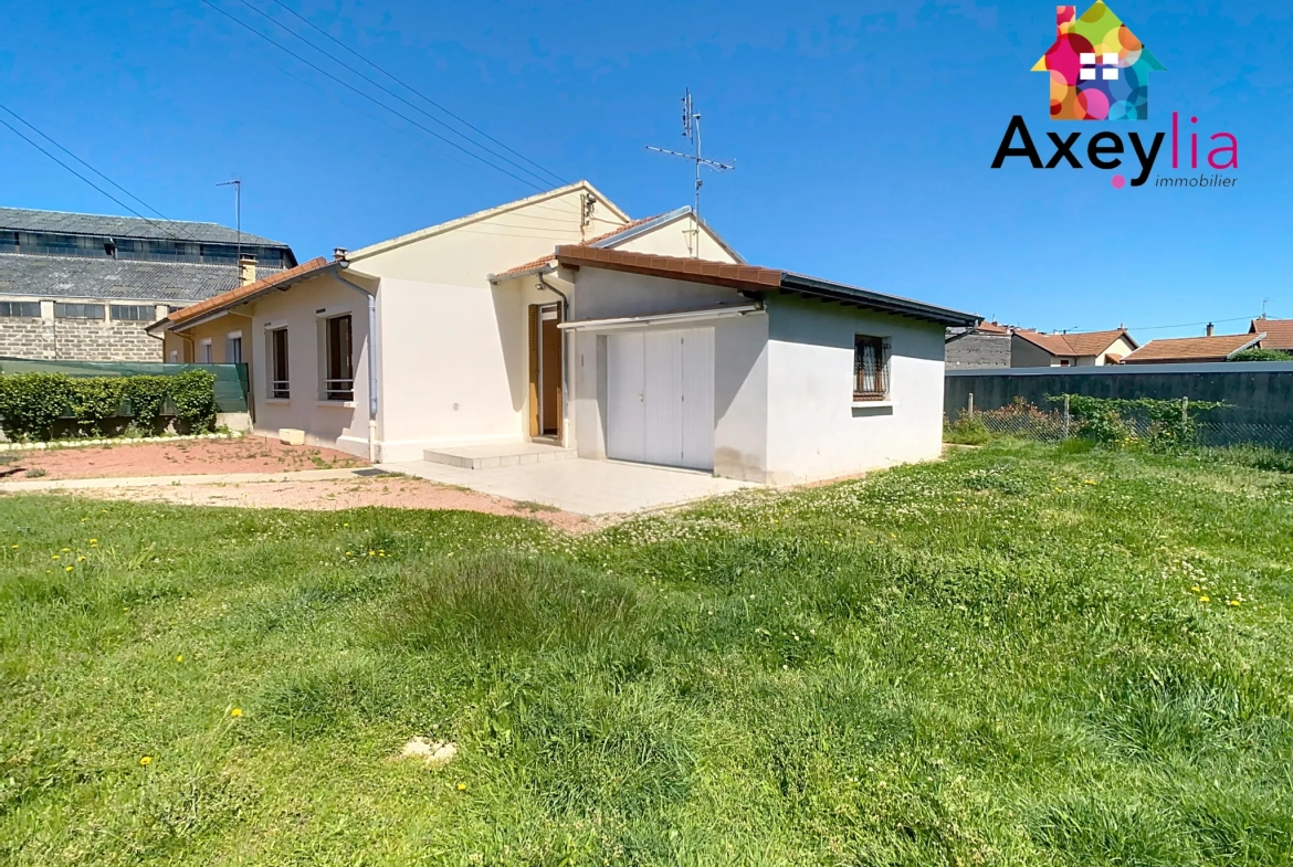 Maison de Plain-Pied à Roanne, 2 Chambres, Terrain 373 m², Prix 130 000 € 