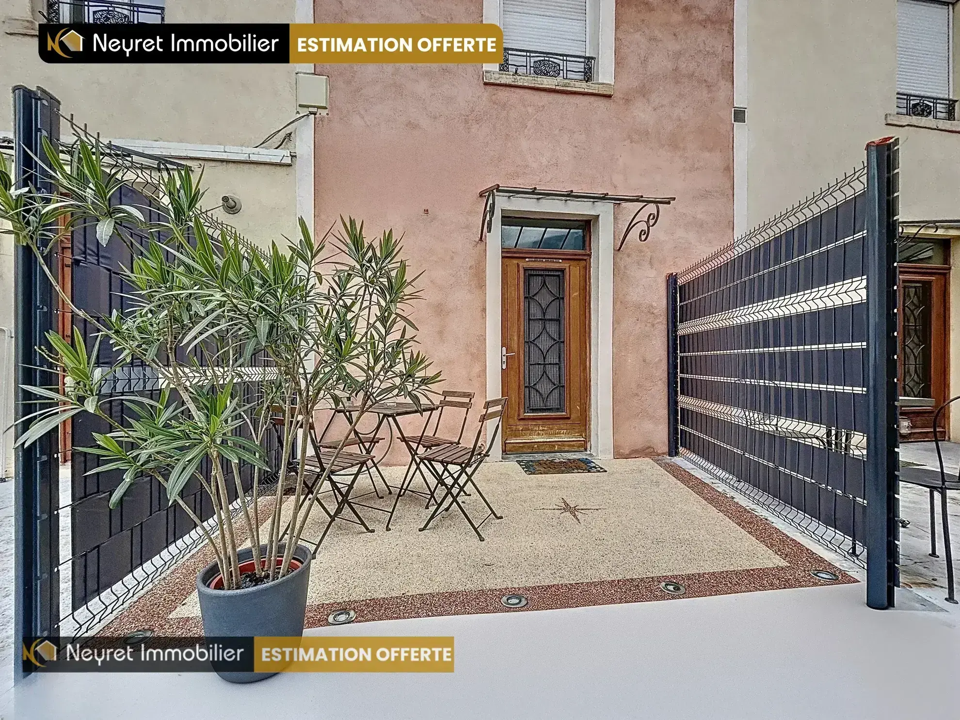 Charmante maison de ville à Saint-Fons avec terrasse et 2 chambres 