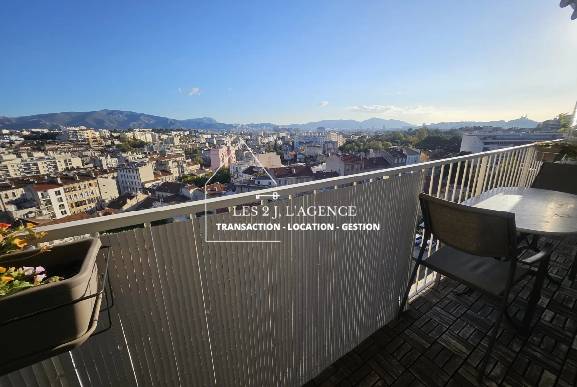 Appartement 4 pièces avec balcon à Marseille - Vue dégagée et proximité du palais Longchamp 