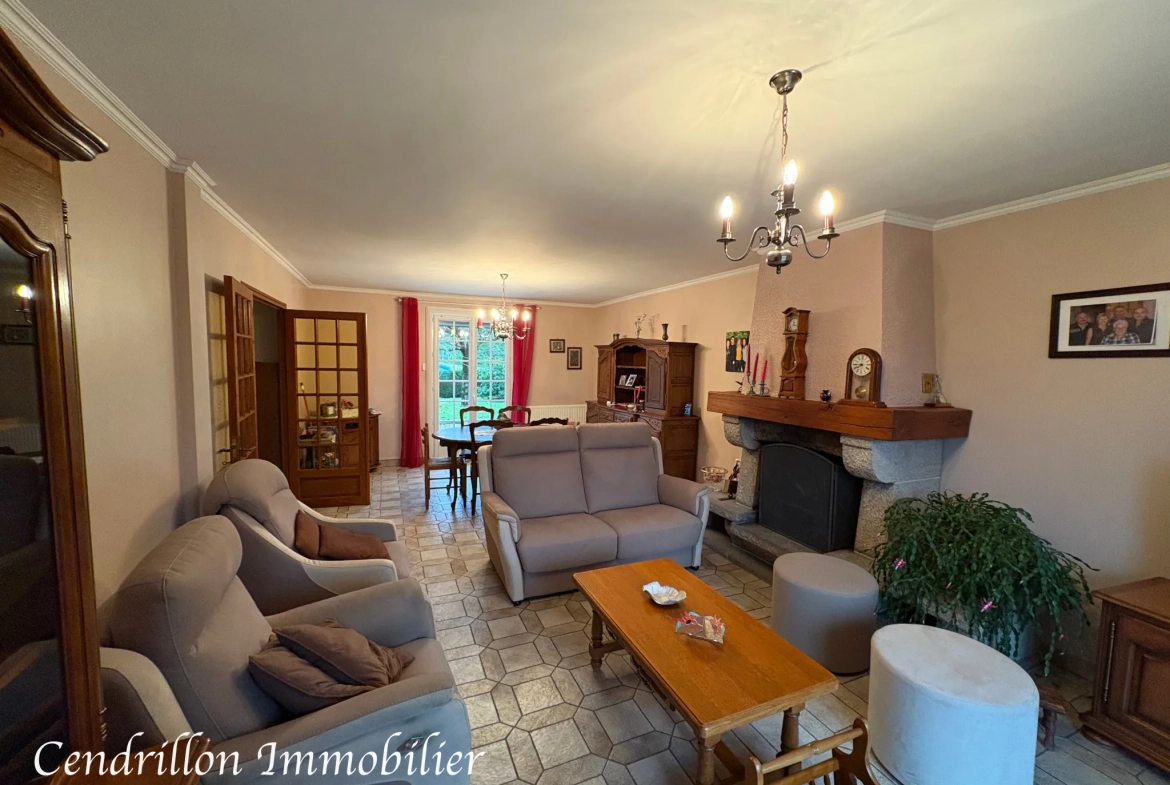 Maison de plain-pied avec 4 chambres, sous-sol et grand terrain à Masbaraud-Mérignat 