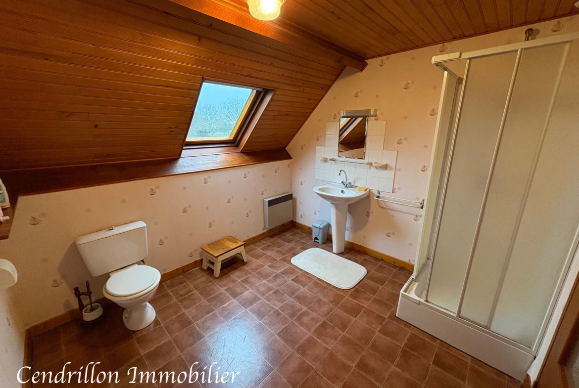 Maison de plain-pied avec 4 chambres, sous-sol et grand terrain à Masbaraud-Mérignat 