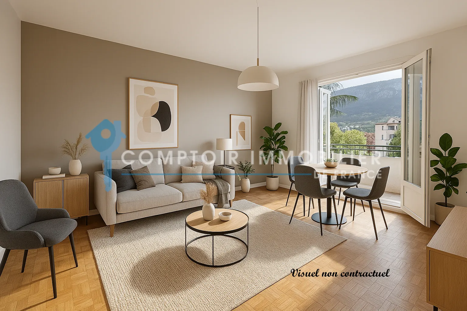 Appartement T3 lumineux avec balcon au dernier étage à Le Pont de Claix 