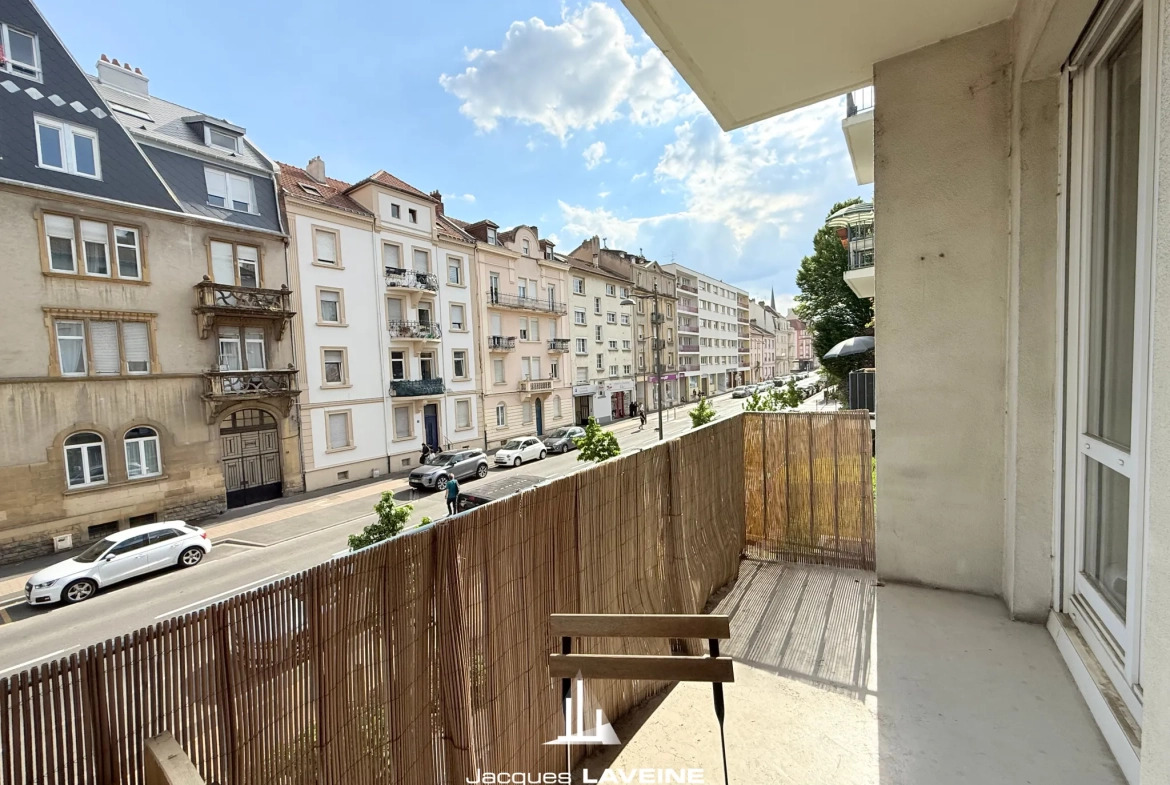 Appartement 4 pièces lumineux à Metz avec garage et balcon 