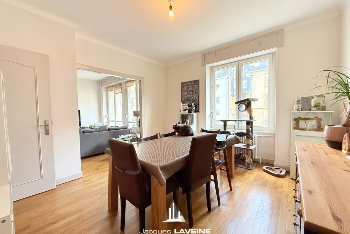 Appartement 4 pièces lumineux à Metz avec garage et balcon 