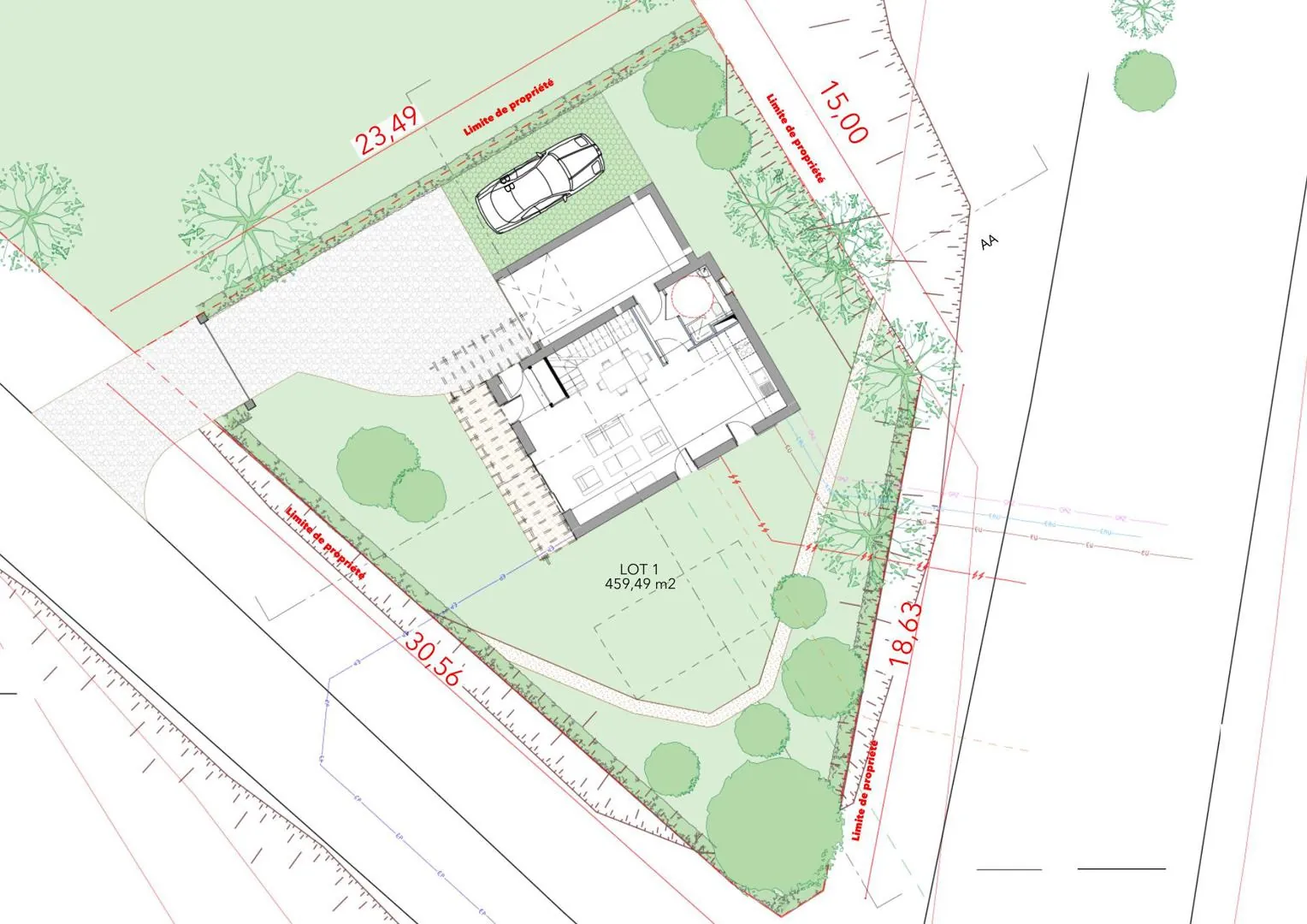Terrain constructible de 459 m² à Fuveau pour projet personnalisé 