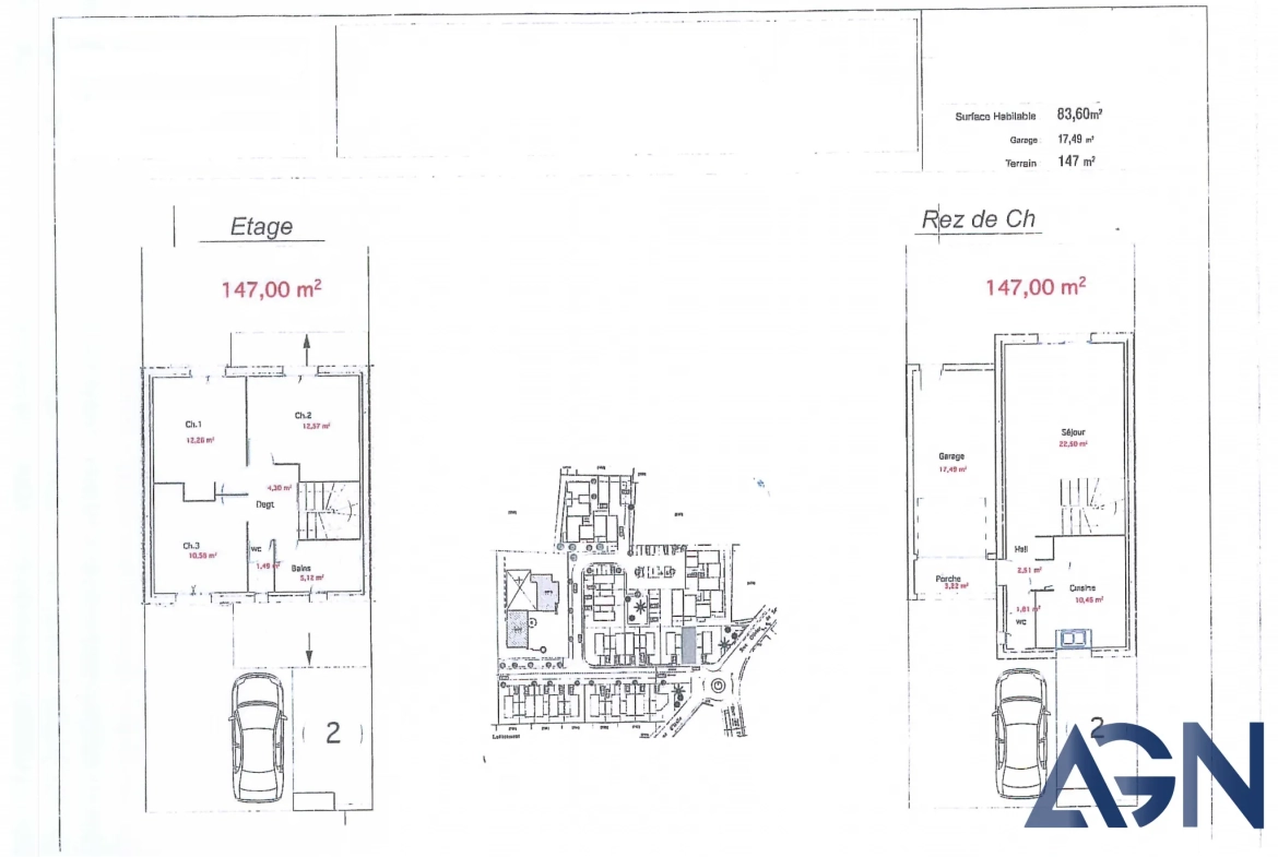 Maison 4 pièces à vendre à Frontignan de 83,6 m² avec jardin et garage 