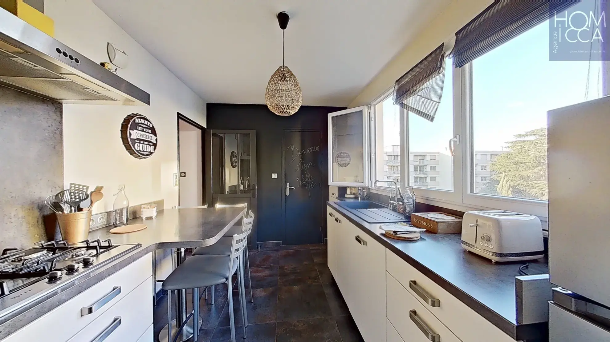 Appartement familial 3-4 chambres avec balcon et cave à Lyon 5ème limite Tassin 