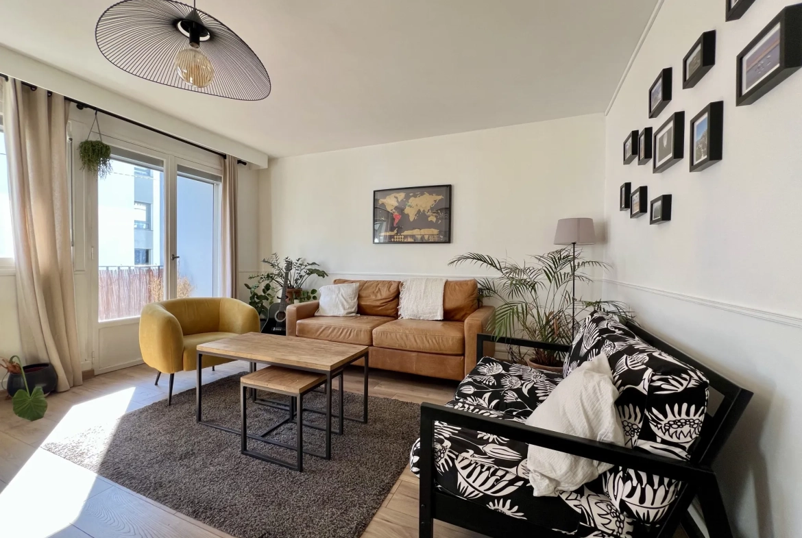 Appartement 3 pièces à Rennes Mail, 63 m² avec parking et balcon 