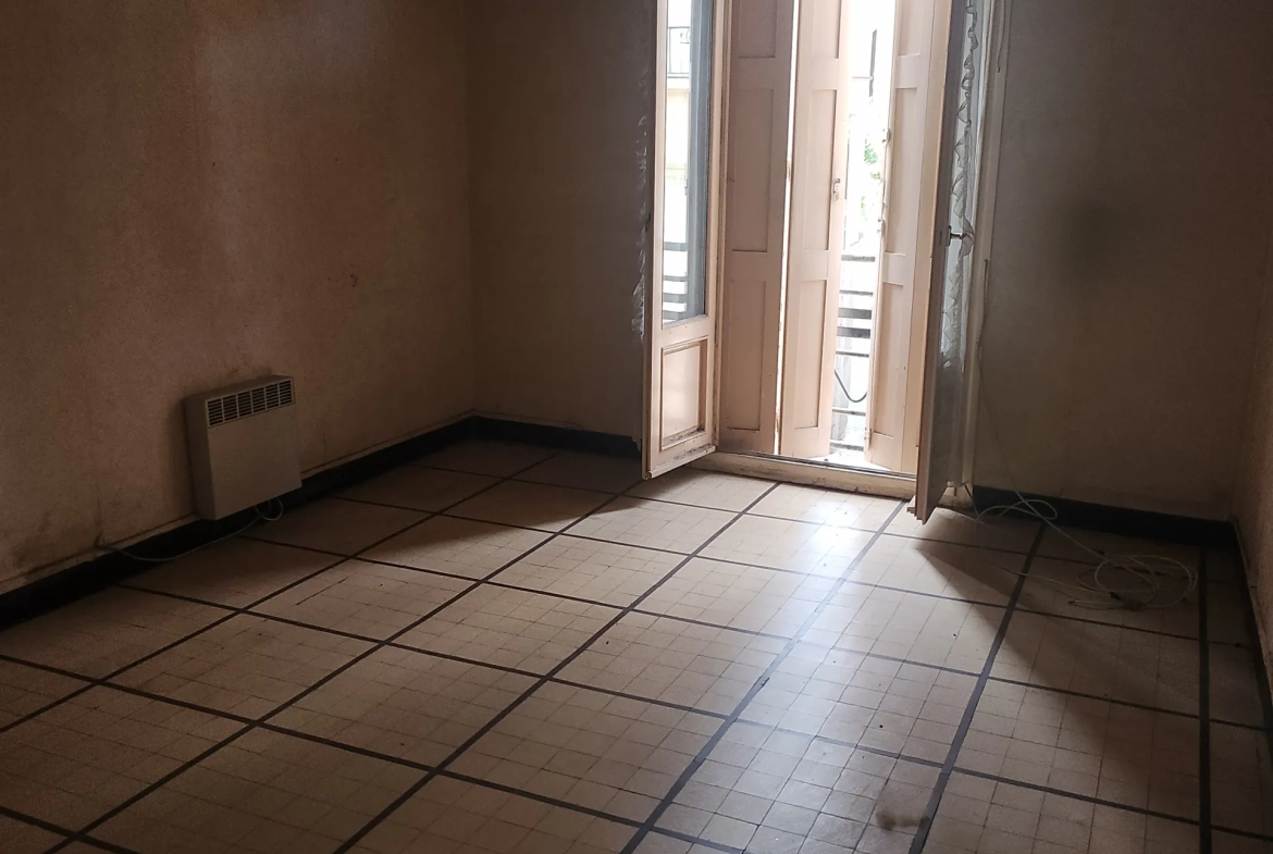 Grand appartement à rénover avec cour et combles aménageables à Arles-sur-Tech 