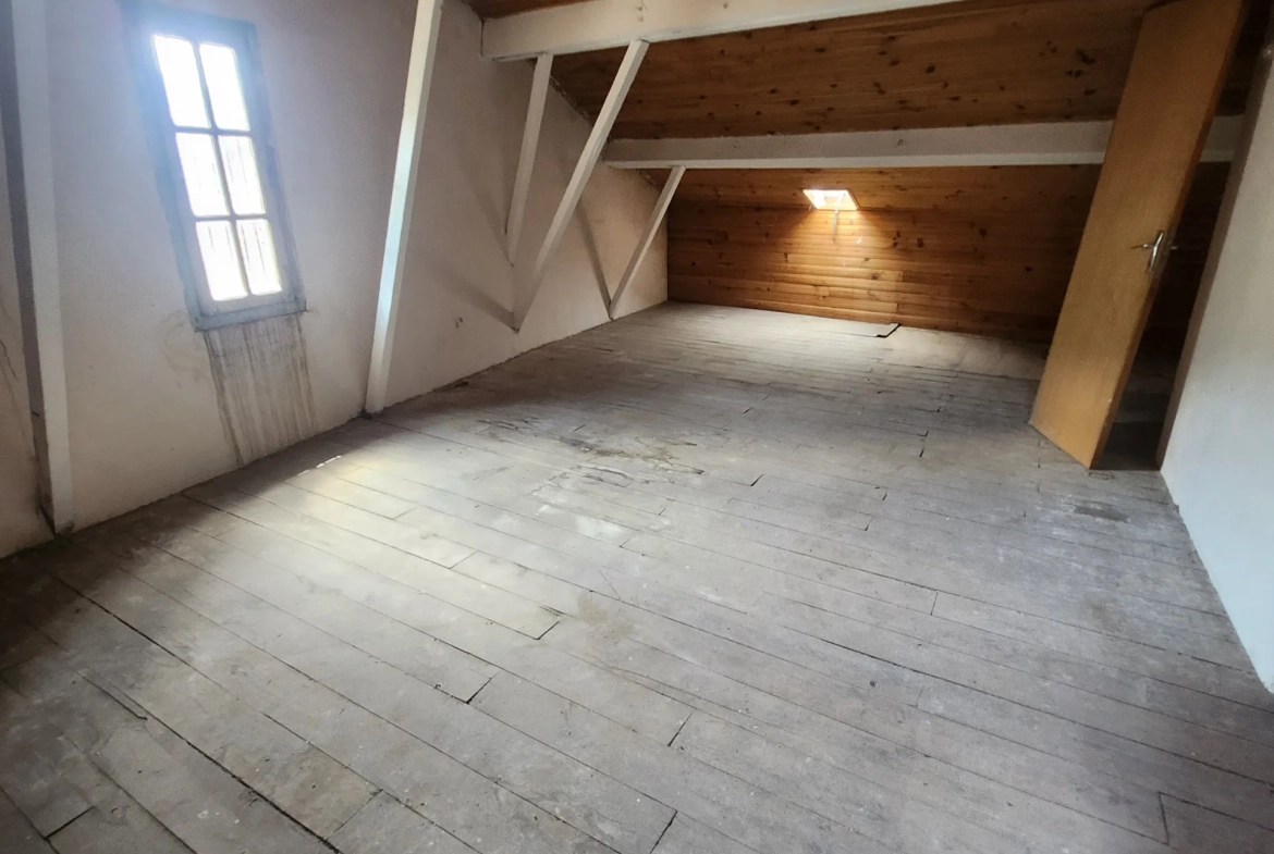 Grand appartement à rénover avec cour et combles aménageables à Arles-sur-Tech 