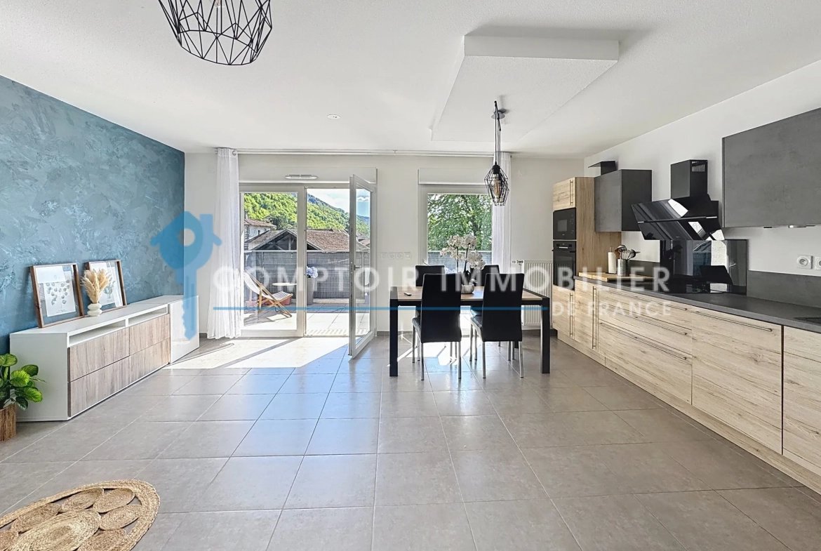 Appartement T3 récent avec terrasse à Champ-Près-Froges, proche Grenoble 