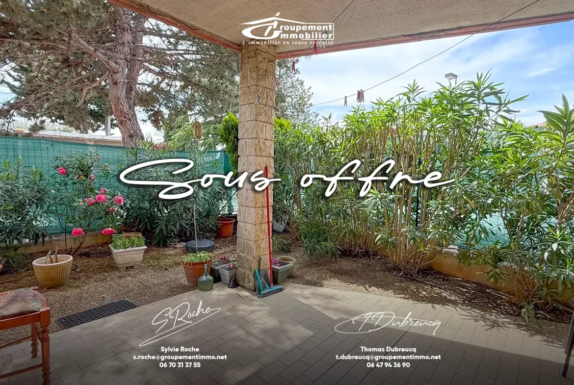 Appartement T3 en rez-de-jardin à Orange avec terrasse et jardin 