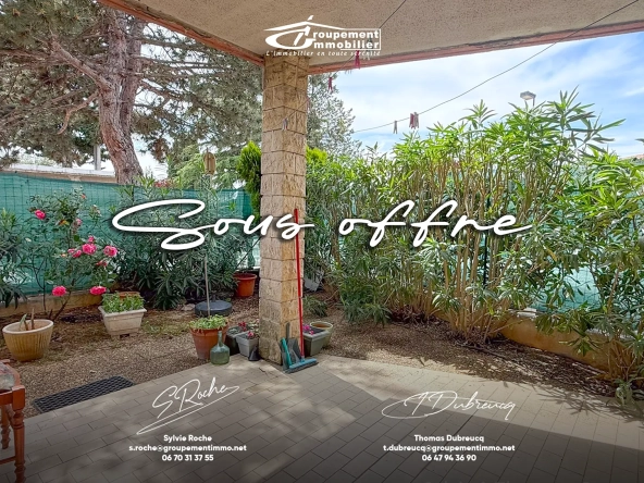 Appartement T3 en rez-de-jardin à Orange avec terrasse et jardin