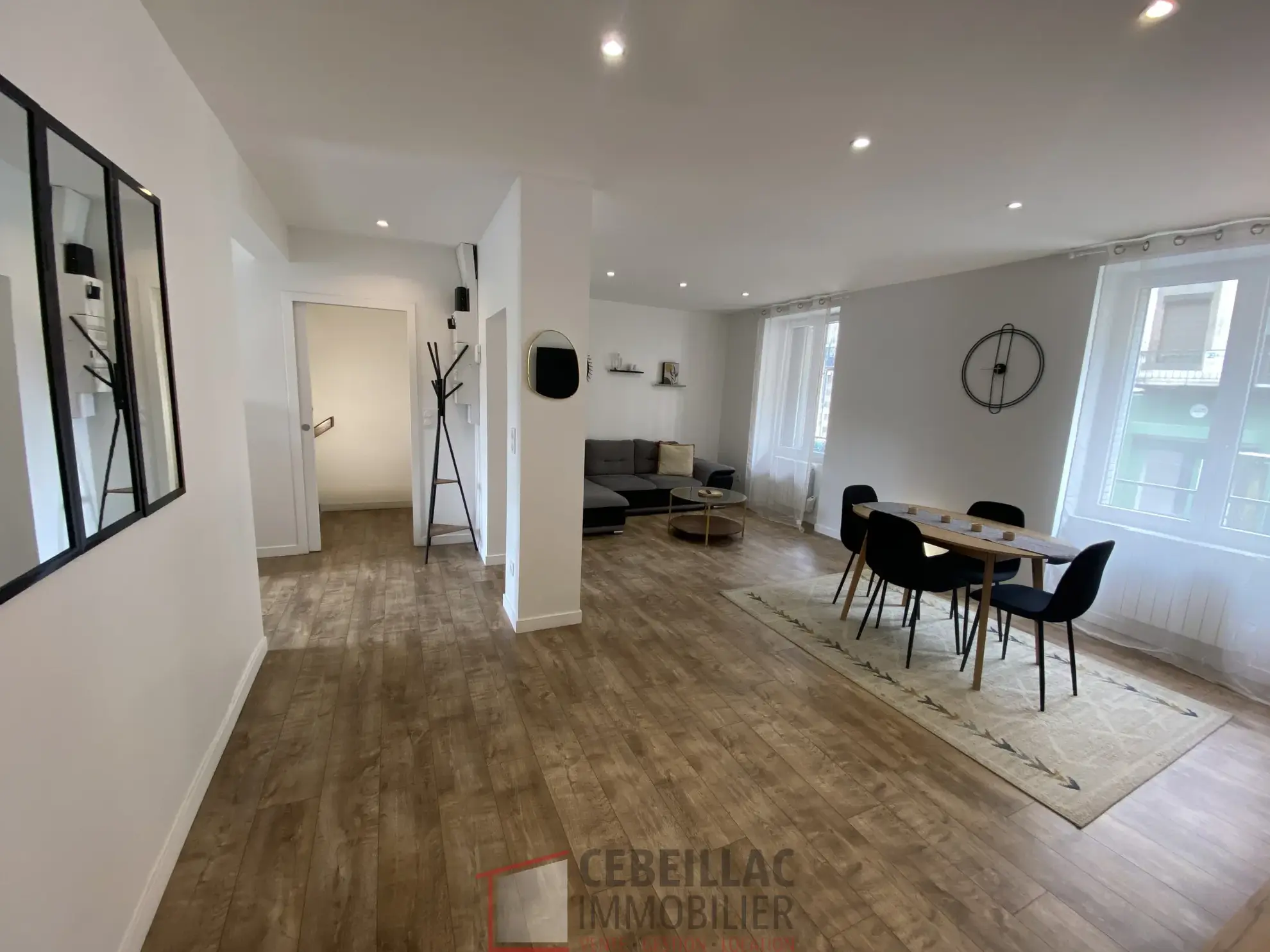 Appartement traversant de 73,9 m² à Clermont-Ferrand proche jardin Lecoq et tramway 