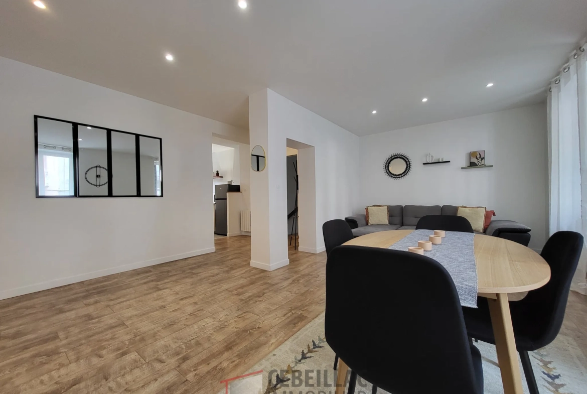 Appartement traversant de 73,9 m² à Clermont-Ferrand proche jardin Lecoq et tramway 