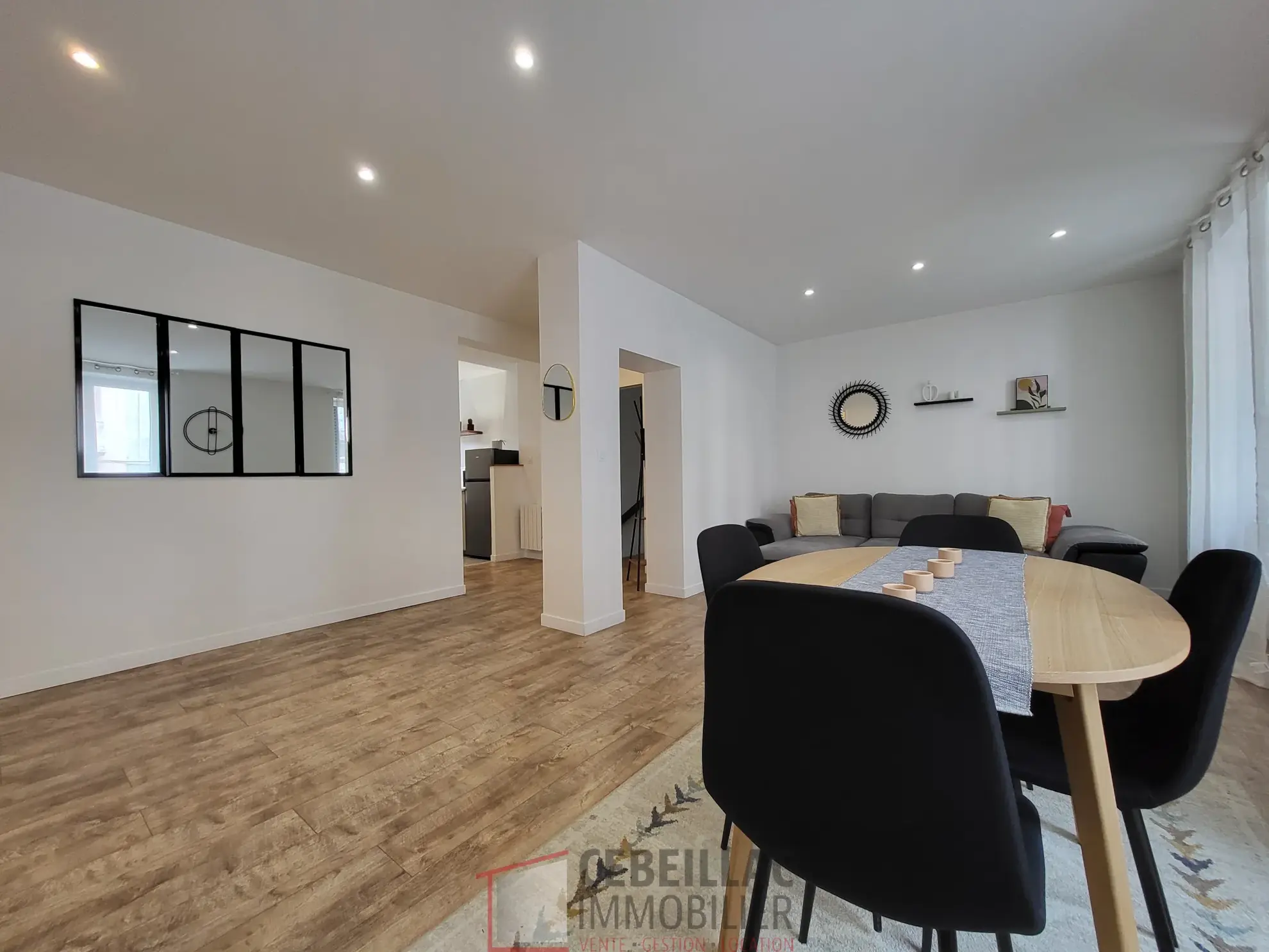 Appartement traversant de 73,9 m² à Clermont-Ferrand proche jardin Lecoq et tramway 
