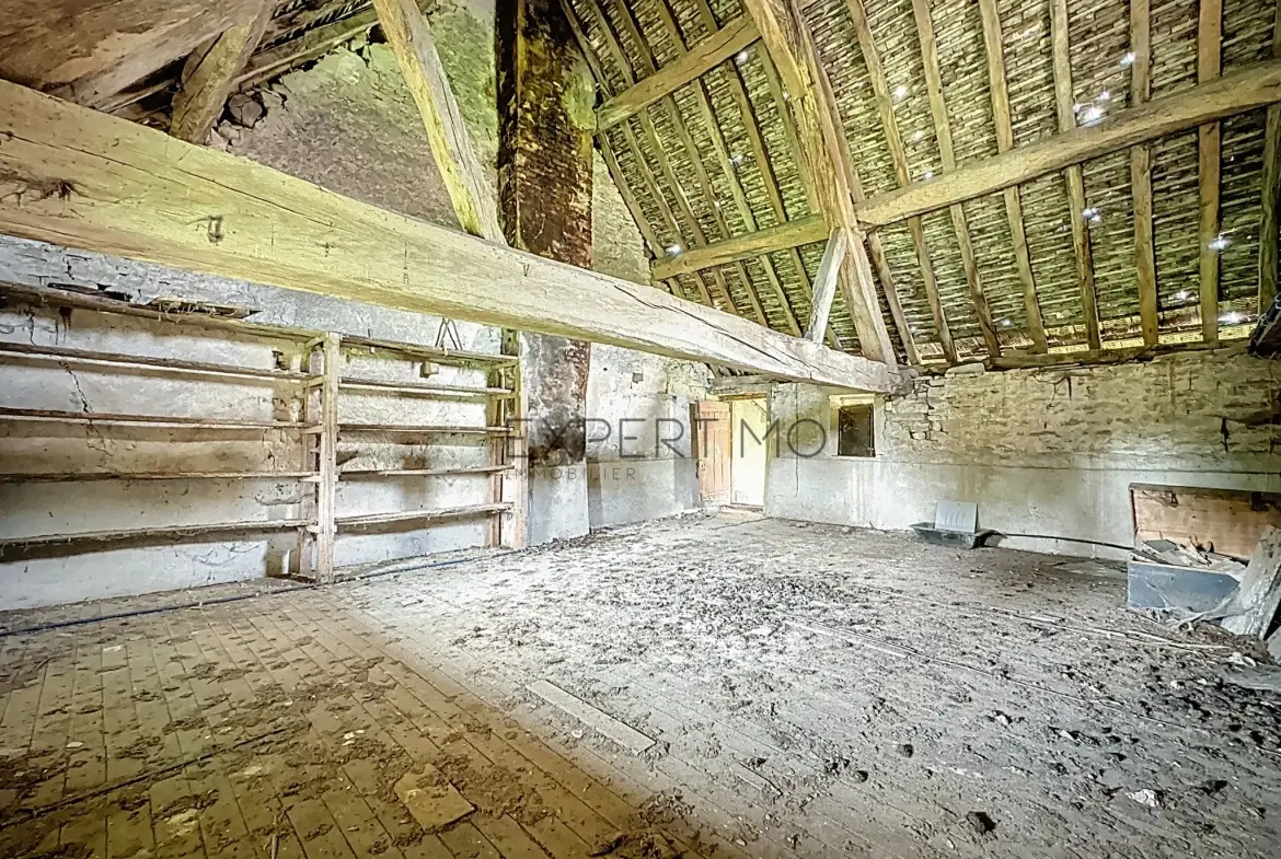 Ensemble immobilier en pierre à rénover à Simandre (71), grande dépendance et potentiel rare 