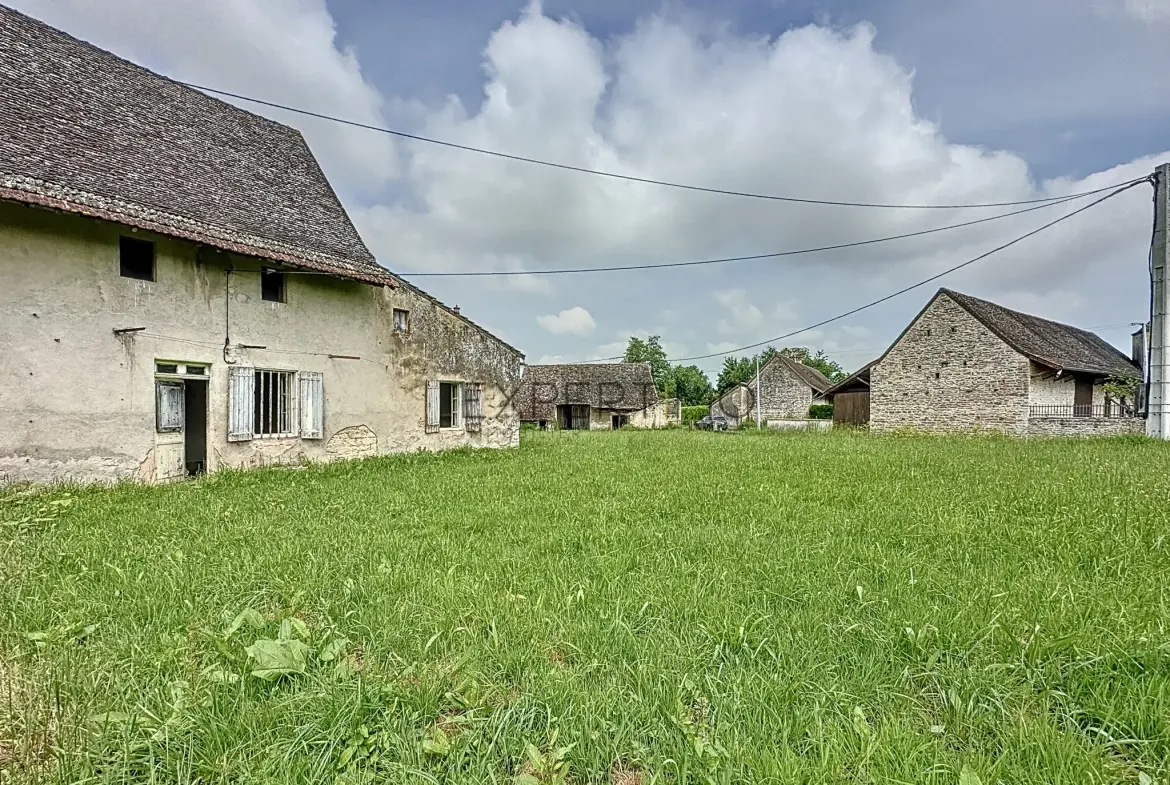 Ensemble immobilier en pierre à rénover à Simandre (71), grande dépendance et potentiel rare 