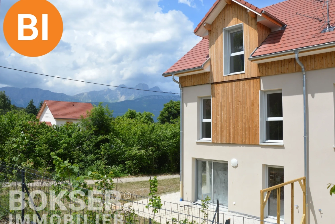 Maison neuve T5 clé en main avec terrasse dans secteur calme près de Grenoble 