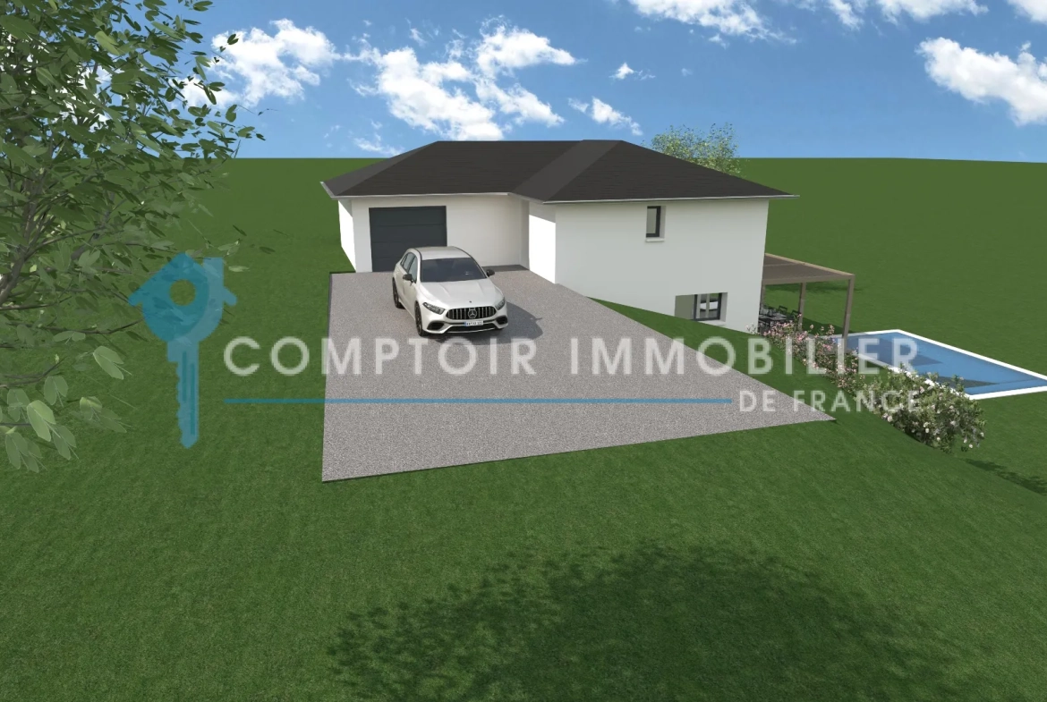 Terrain constructible de 600 m² à Haute-Jarrie avec vue sur Golf et Belledonne 