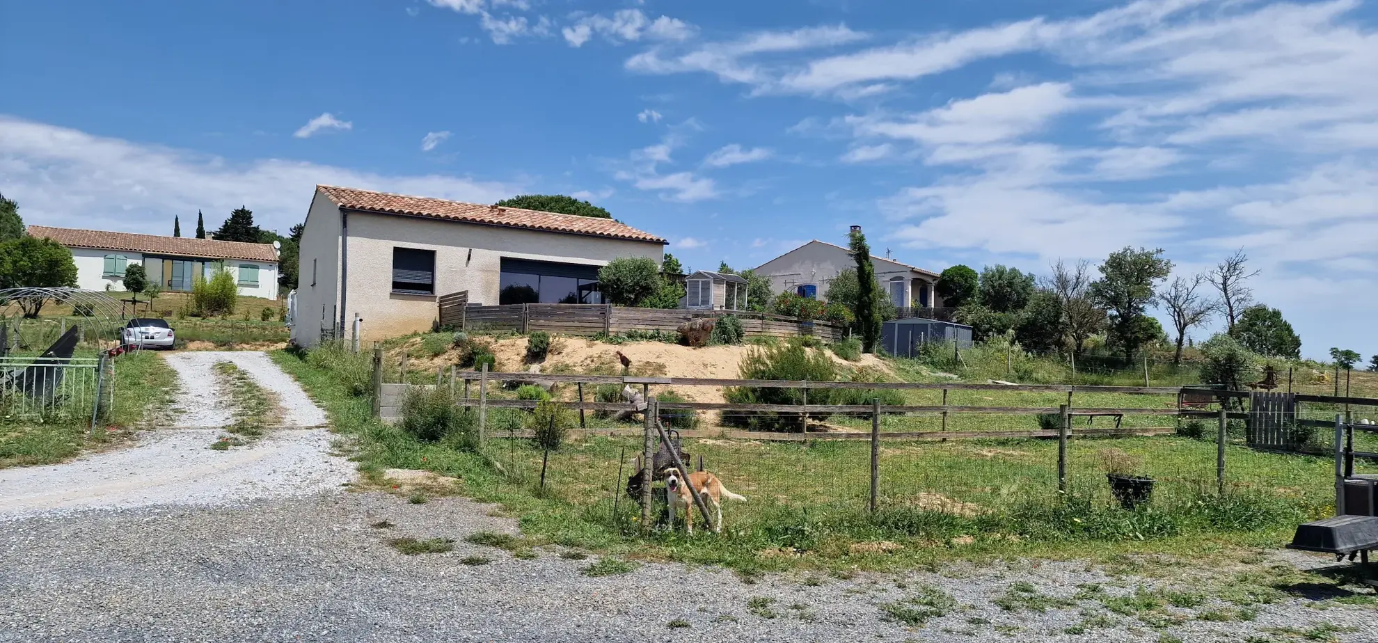 Maison 4 pièces de 88 m² avec terrain de 1195 m² à Villarzel-Cabardès, vue Pyrénées 