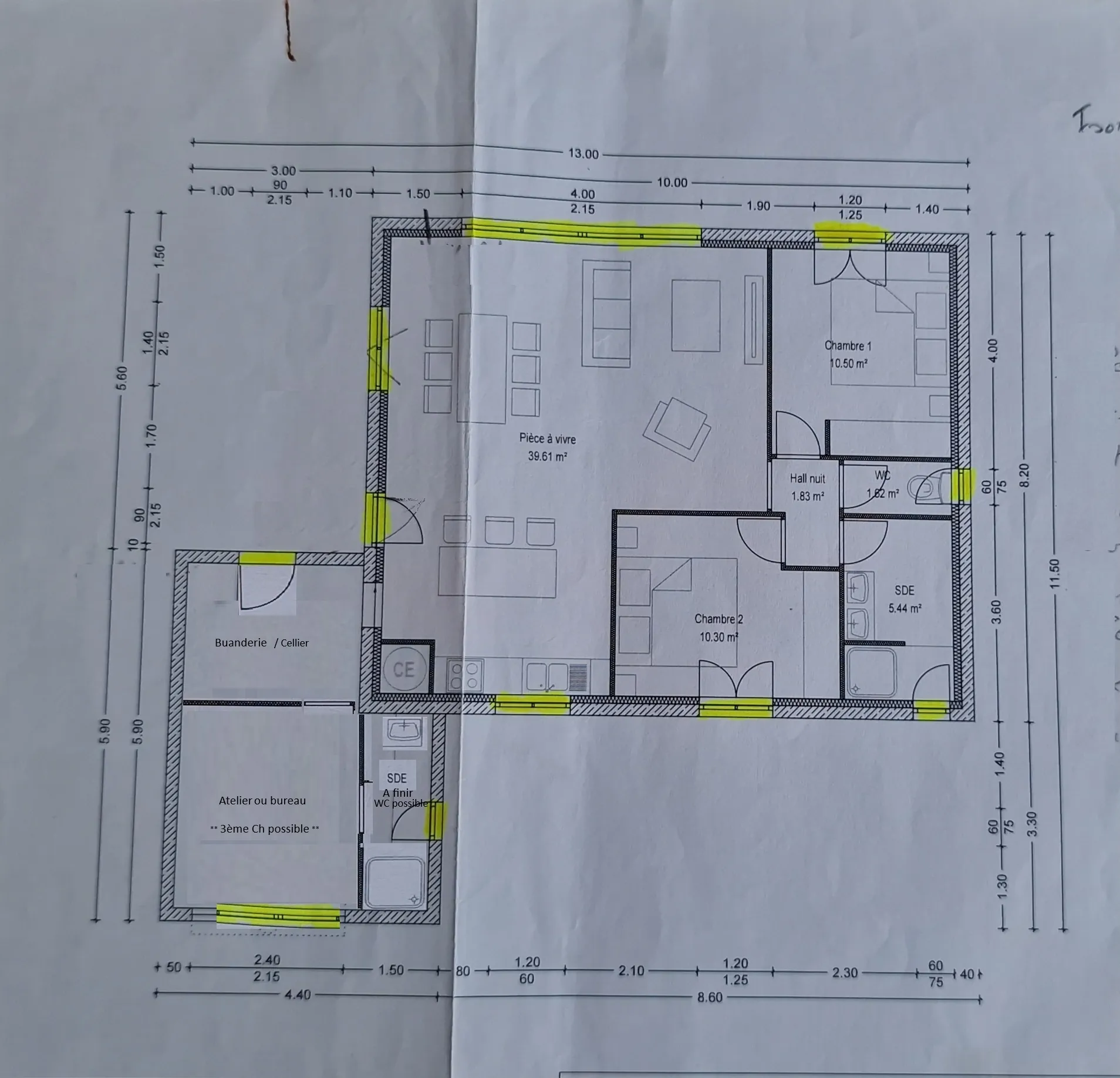 Maison 4 pièces de 88 m² avec terrain de 1195 m² à Villarzel-Cabardès, vue Pyrénées 