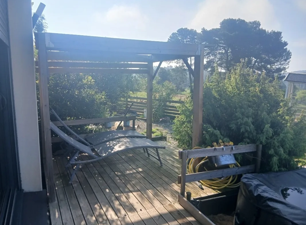 Maison 4 pièces de 88 m² avec terrain de 1195 m² à Villarzel-Cabardès, vue Pyrénées 