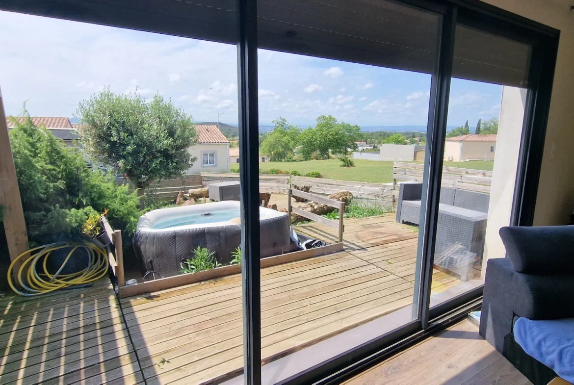 Maison 4 pièces de 88 m² avec terrain de 1195 m² à Villarzel-Cabardès, vue Pyrénées 