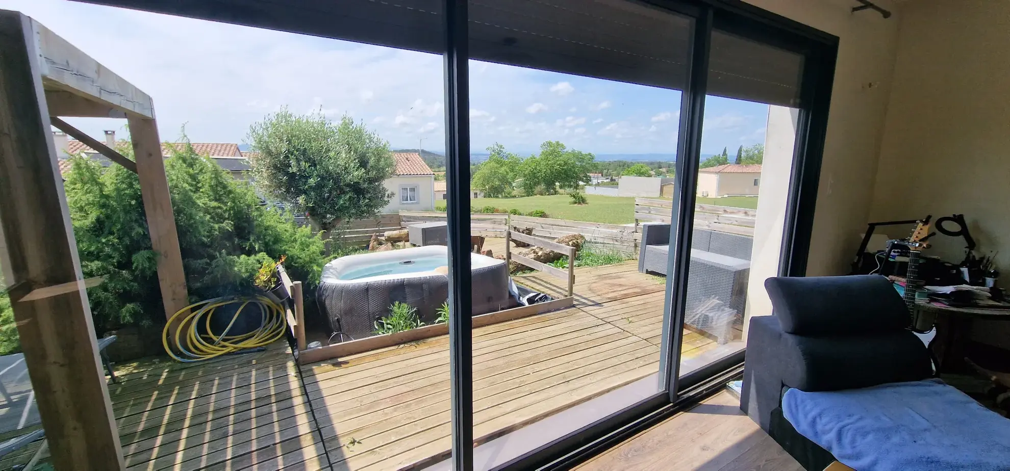 Maison 4 pièces de 88 m² avec terrain de 1195 m² à Villarzel-Cabardès, vue Pyrénées 