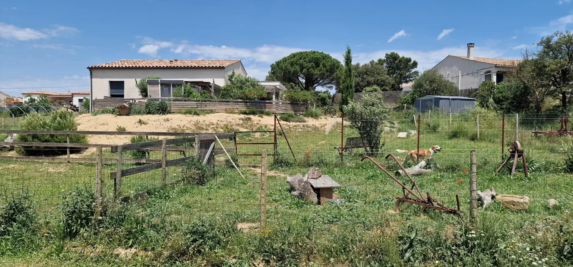 Maison 4 pièces de 88 m² avec terrain de 1195 m² à Villarzel-Cabardès, vue Pyrénées 