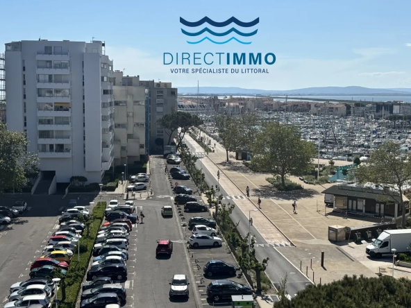 Studio à Carnon-Plage avec Vue sur le Port, la Mer et les Étangs