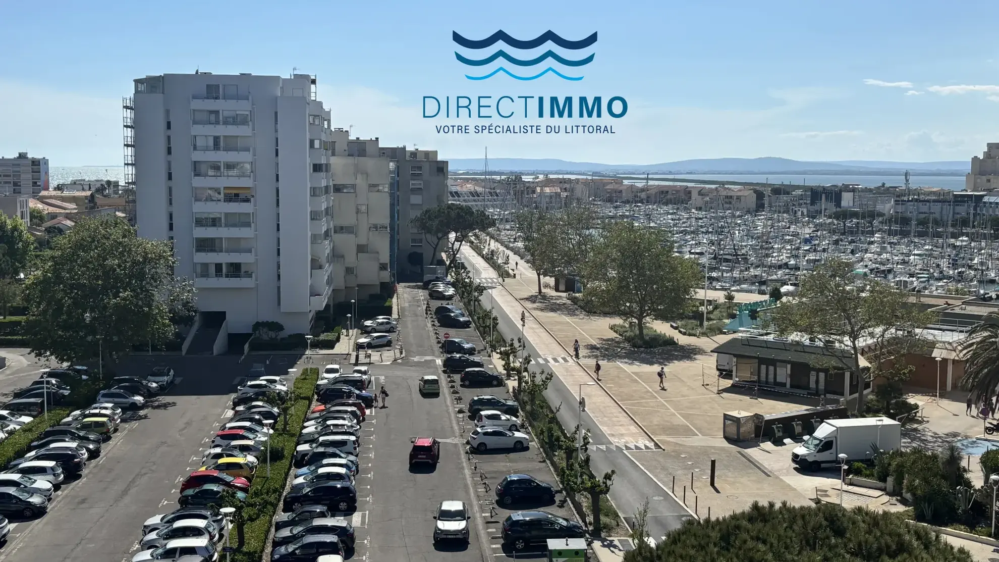 Studio à Carnon-Plage avec Vue sur le Port, la Mer et les Étangs 