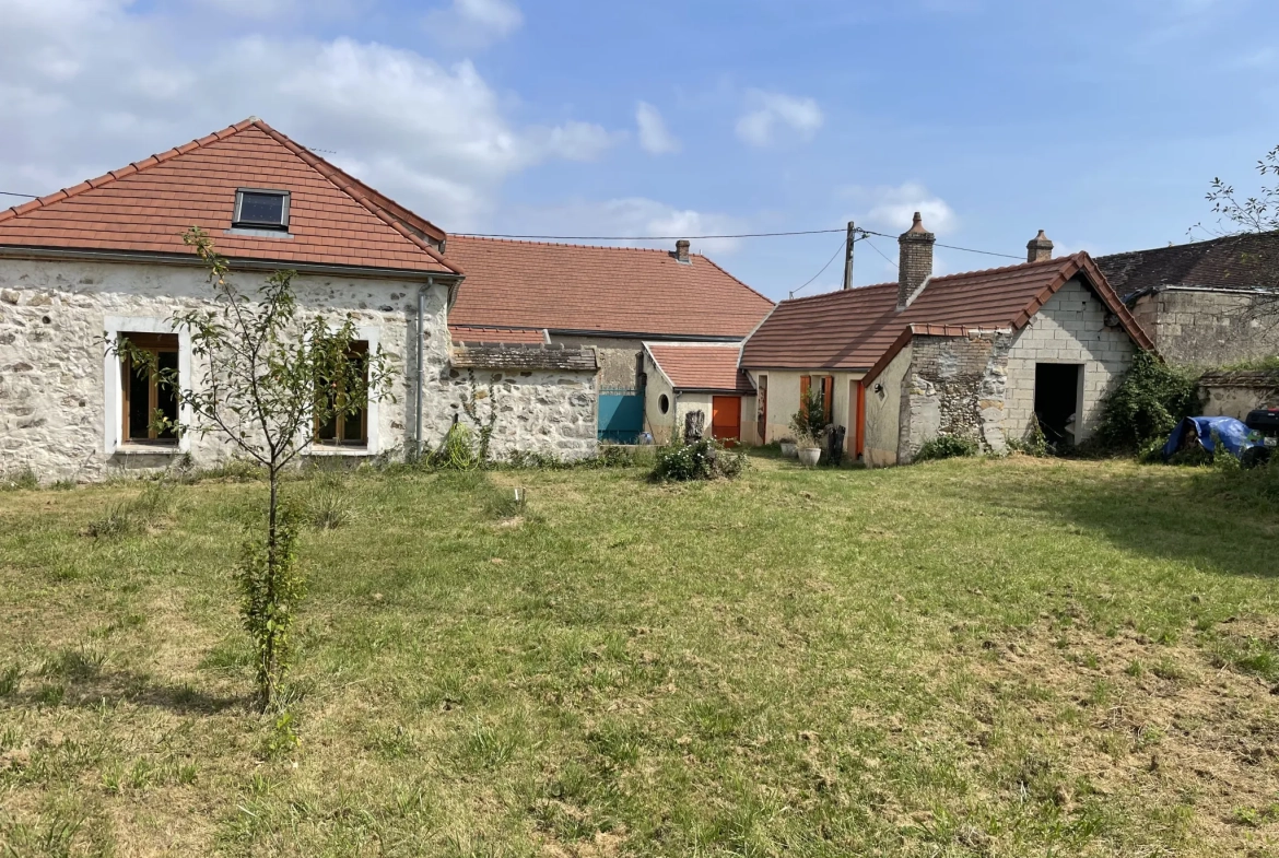 Maison de village renovée à Villeblevin avec jardin et potentiel d'aménagement 