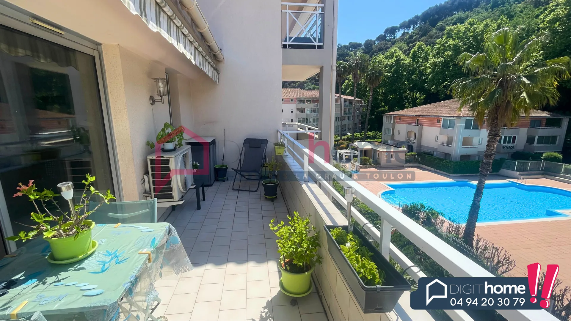 Appartement T2 avec terrasse, garage, piscines et tennis à Cagnes-sur-Mer 