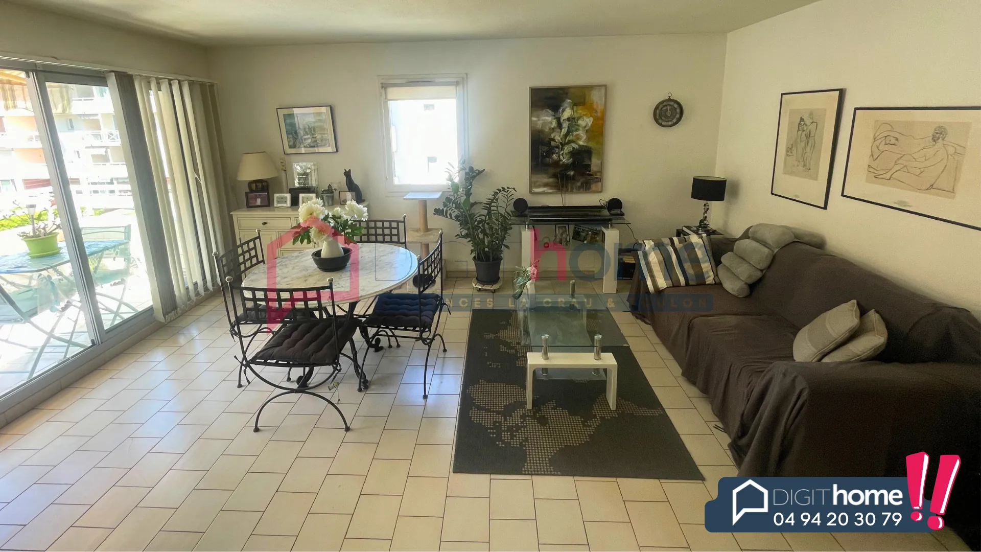 Appartement T2 avec terrasse, garage, piscines et tennis à Cagnes-sur-Mer 