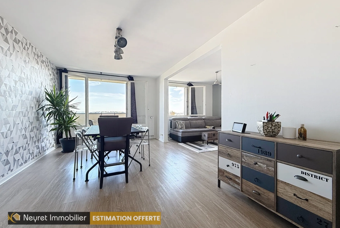 Vente appartement T4 à Jomayère, Saint-Étienne avec garage, balcon et cave 