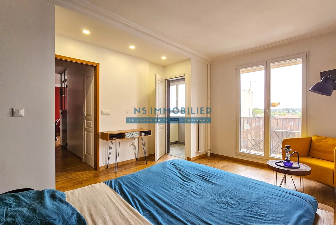 Bel appartement F2 rénové avec balcon et cave à Sartrouville 