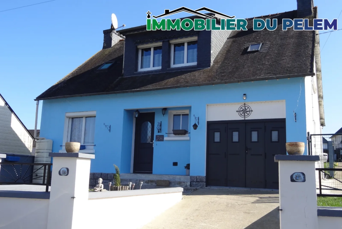 Maison de plain-pied avec jardin, garage à Saint Nicolas du Pelem 