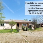 Maison de plain-pied à vendre de 110 m² à La Reole avec grand terrain