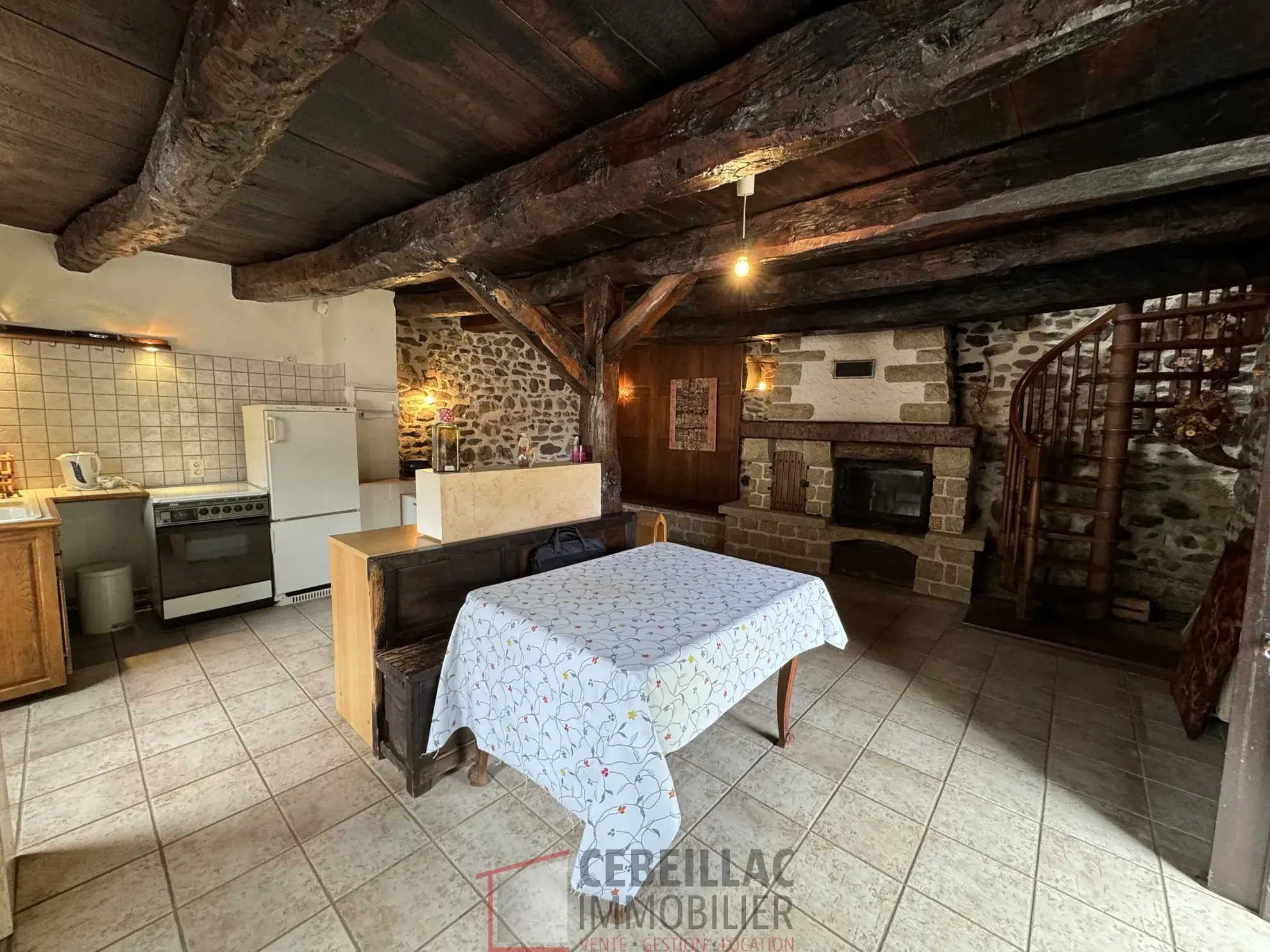 À vendre à Molompize : deux maisons en pierre avec vue, terrain de 322 m² 