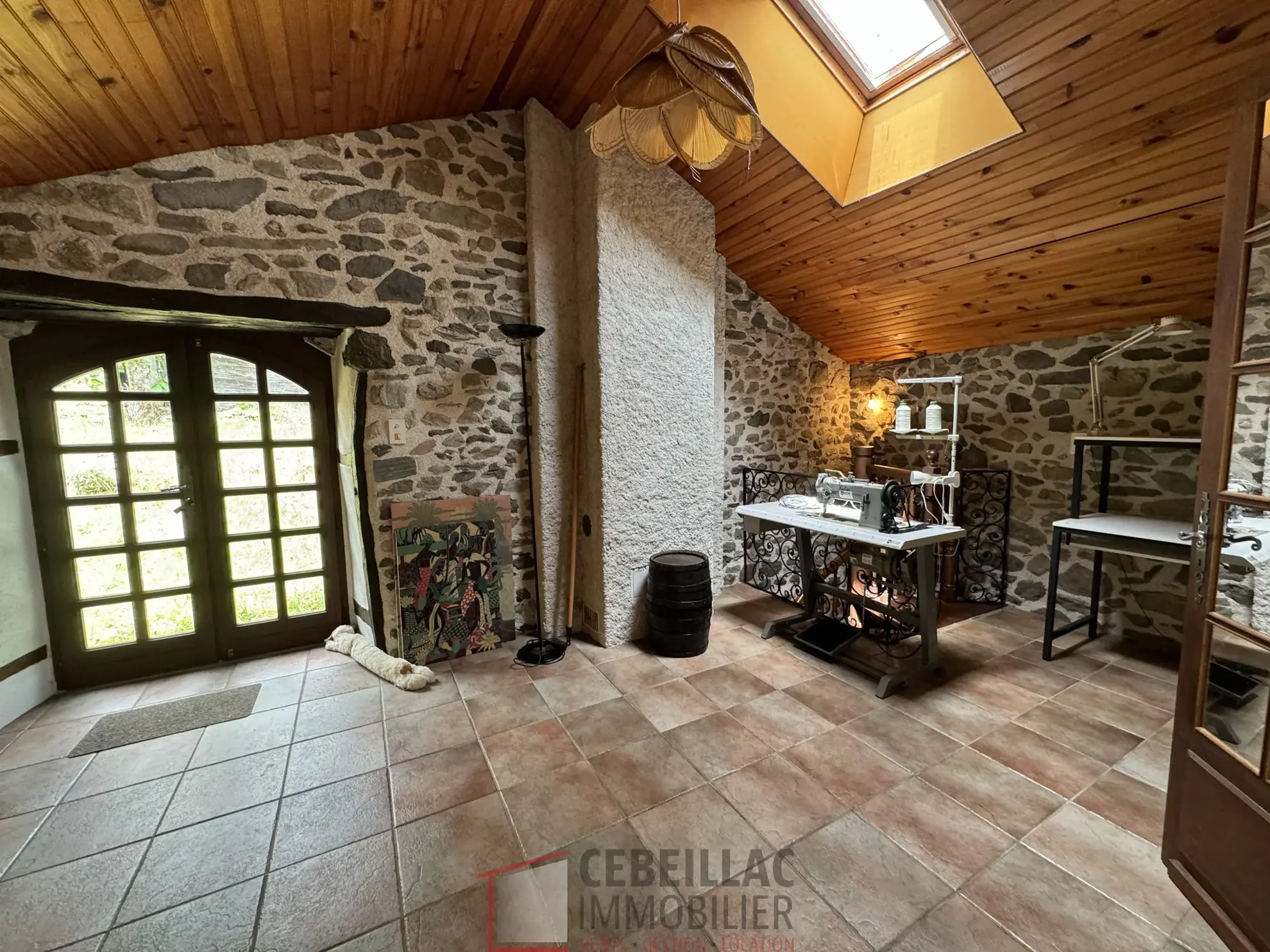 À vendre à Molompize : deux maisons en pierre avec vue, terrain de 322 m² 