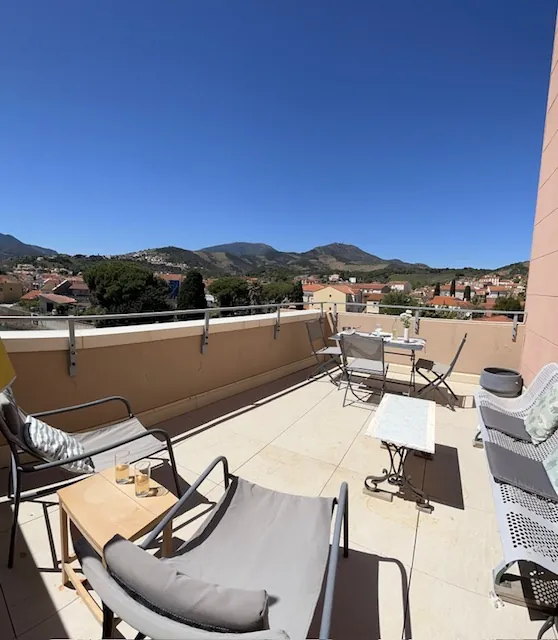Appartement T1 rénové avec terrasse à Banyuls-sur-Mer - Vue exceptionnelle 