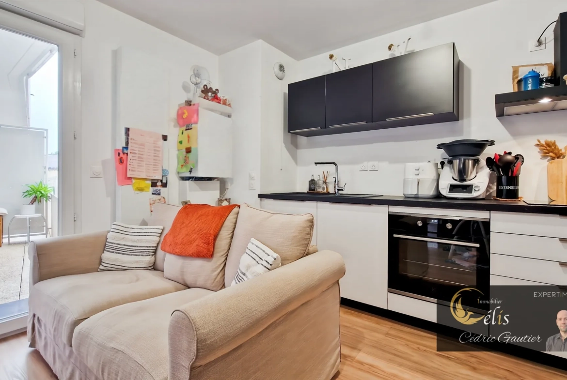 Appartement T3 de 37m² avec terrasse à Givors, récent de 2023 