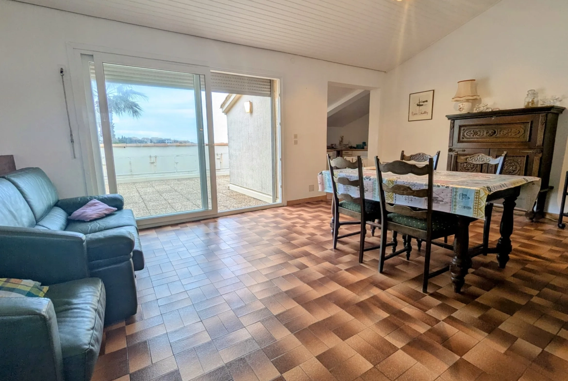 Appartement avec Vue Imprenable sur la Mer à Gruissan - 2 Chambres 