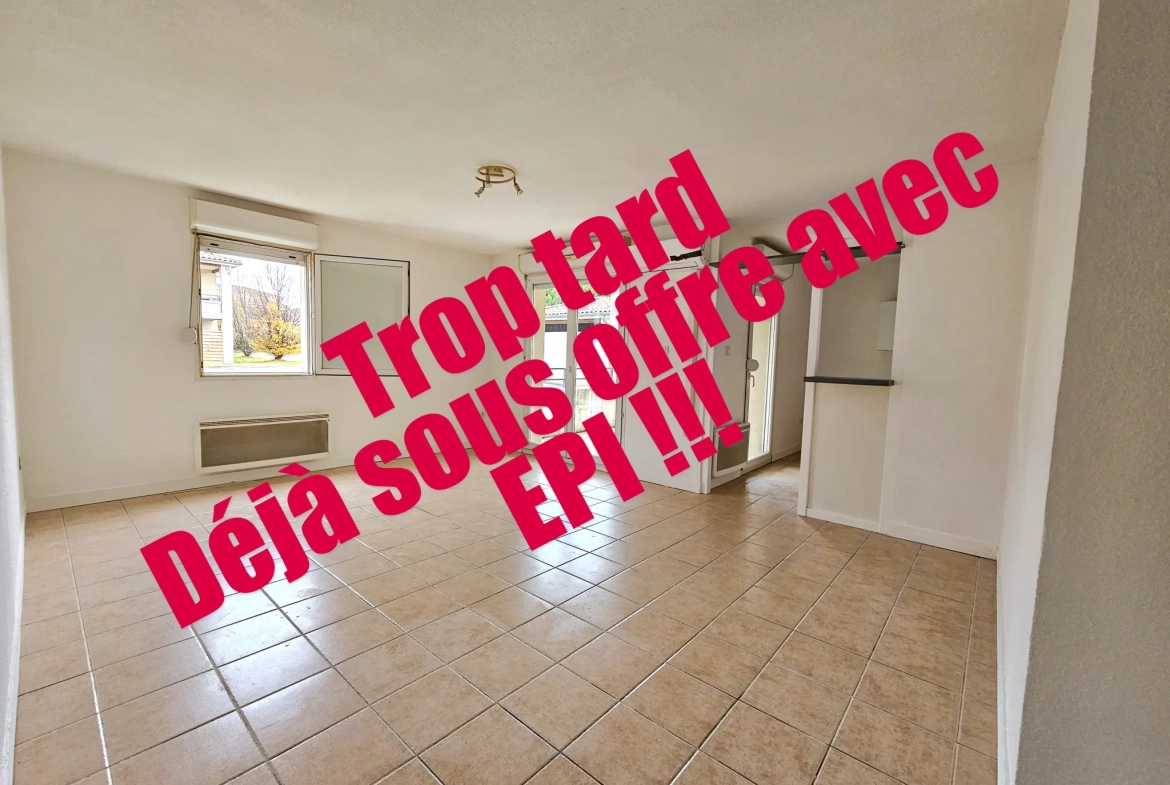 Appartement T3 en rez-de-chaussée avec balcon et parking à Carcassonne 