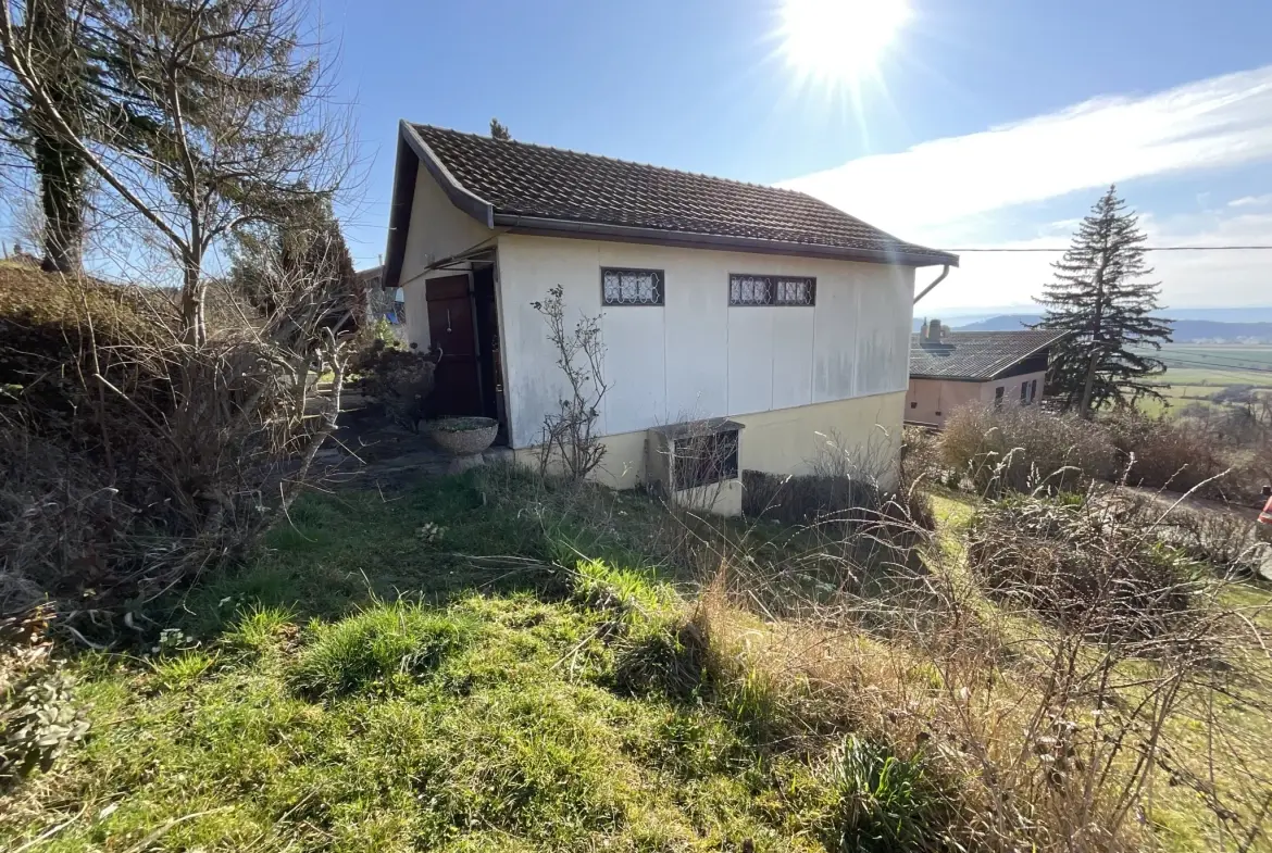 Maison 3 pièces à vendre à Porte-Des-Bonnevaux avec jardin et vue sur les montagnes 