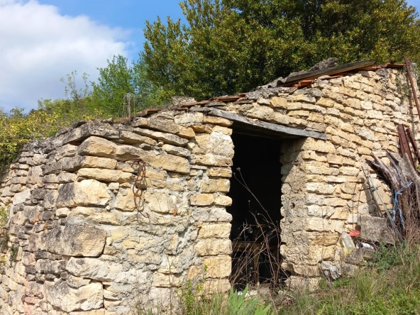 Terrain en restanques avec petit maset à Villemagne l'argentiere 34600