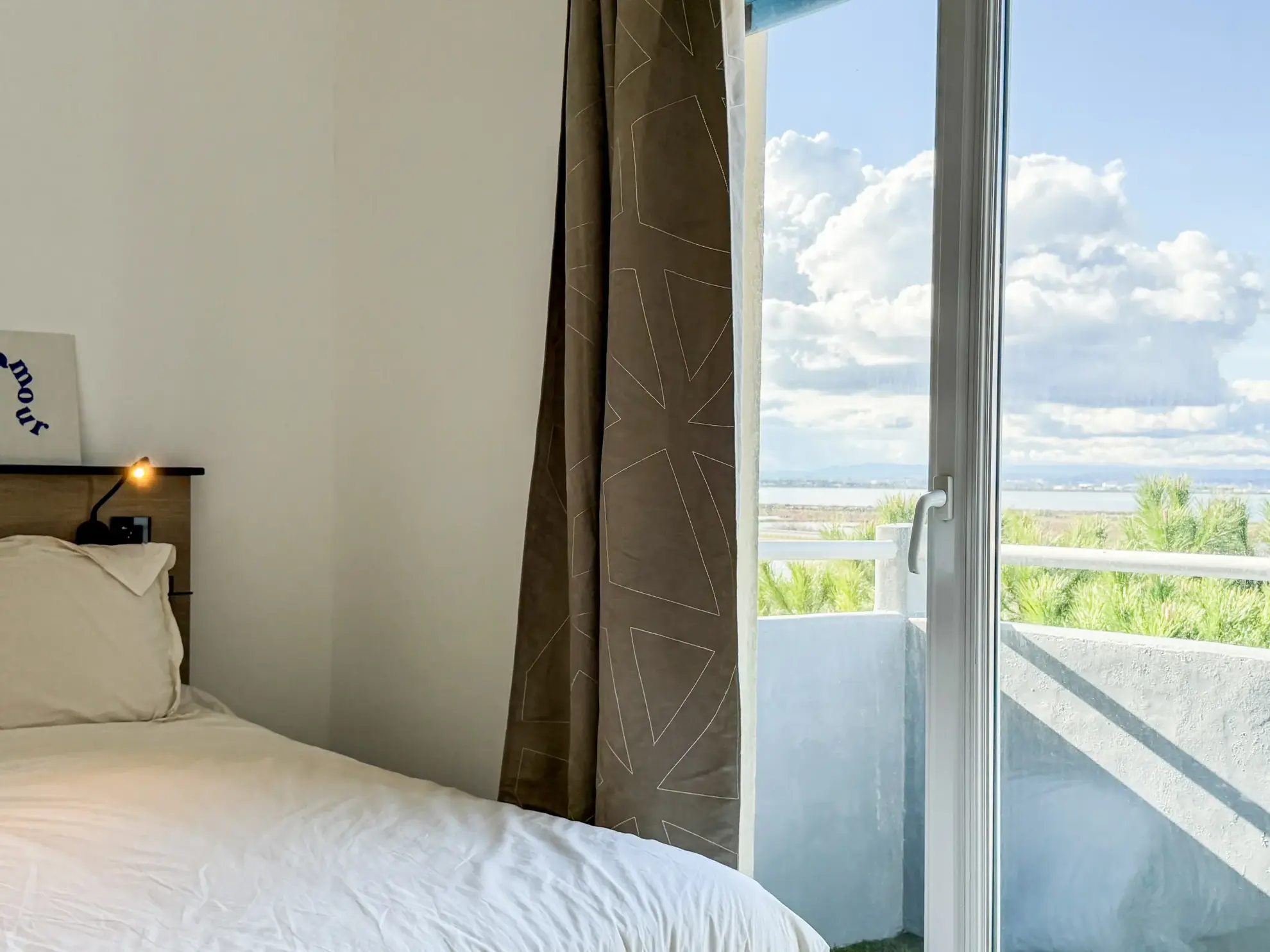 Appartement traversant avec double terrasse vue mer à Carnon Plage 34m² 